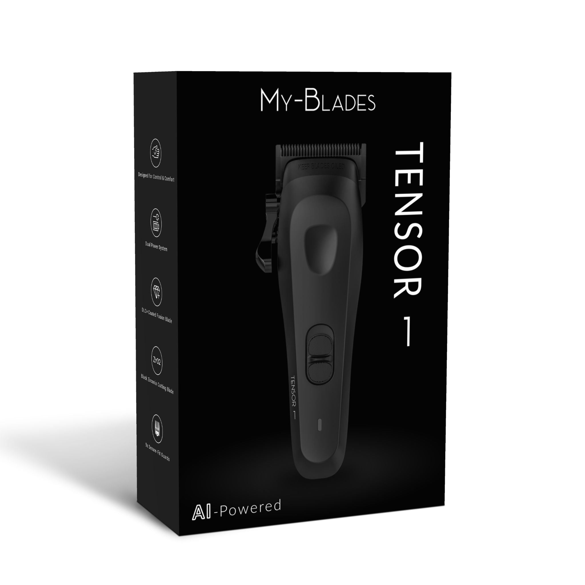Tensor 1 Black – Barbeiro e máquina de cortar cabelo profissional com inteligência artificial